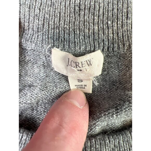 J.Crew Gray Sweater Goose Duck Bird Size S Wool Blend - Picture 4 of 6